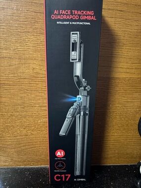 C17 AI Face Tracking Quadrapod Gimbal Stabilizer Selfie Stick Tripod